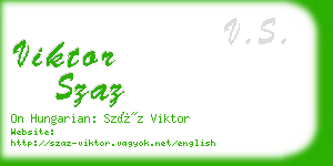 viktor szaz business card